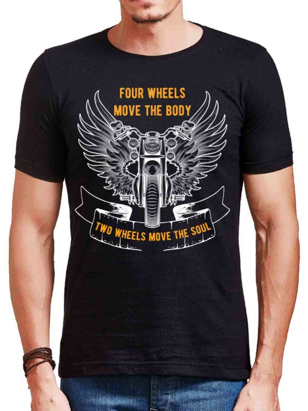 Two Wheels Biker T-Shirts for Men